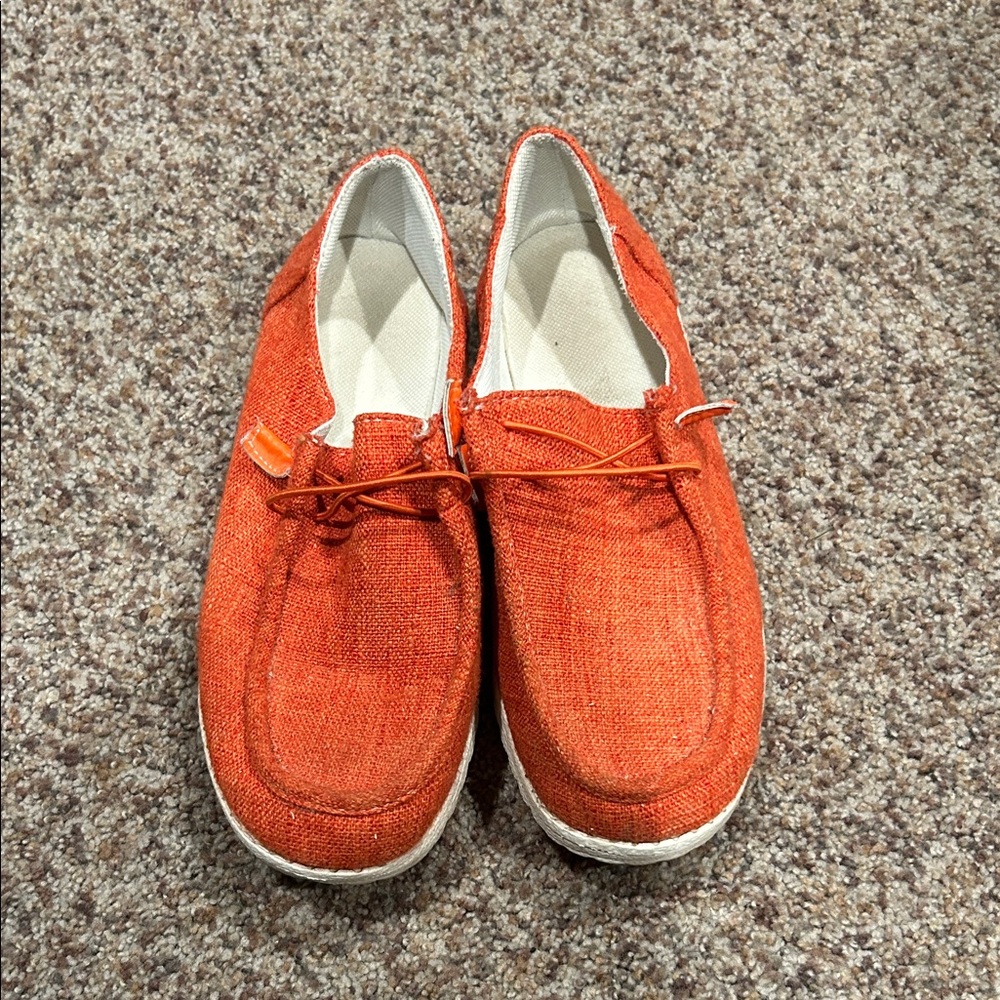 Orange Casual Loafers